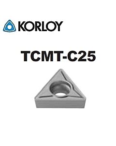 TCMT090204-C25 CN1500, Korloy, Virpošanas ieliktnis KERMET