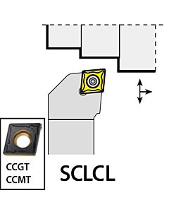 SCLCL1010E09, 10X10X70XLH/CC09T3,  ISO Turn Holder External, YG