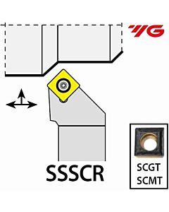 SSSCR1616H12, 16X16X100XRH/SC1204,  ISO Turn Holder External, YG
