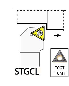 STGCL1616H11, 16X16X100XLH/TC1102,  ISO Turn Holder External, YG