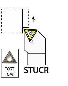 STUCR1616H11, 16X16X100XRH/TC1102,  ISO Turn Holder External, YG