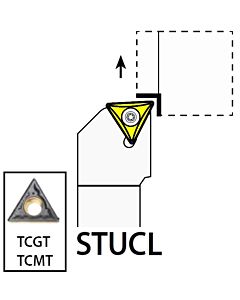 STUCL1616H11, 16X16X100XLH/TC1102,  ISO Turn Holder External, YG