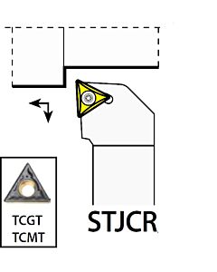 STJCR1616H11, 16X16X100XRH/TC1102,  ISO Turn Holder External, YG